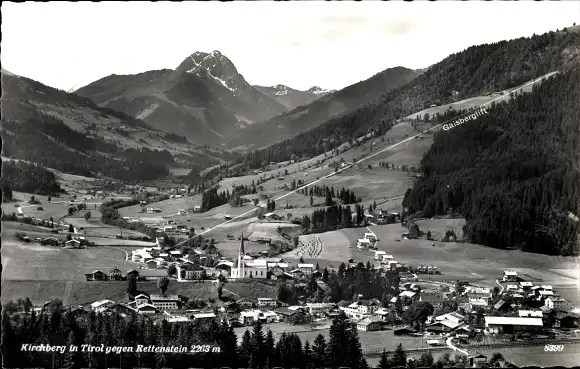 Ak Kirchberg in Tirol, Gesamtansicht, Rettenstein