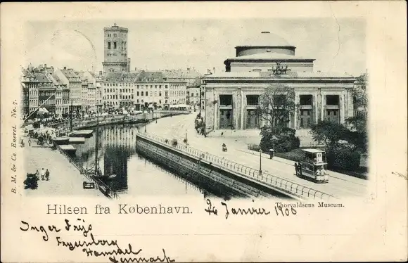 Ak København Kopenhagen Dänemark, Hilsen fra Kobenhavn, Thorvaldsens Museum