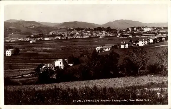 Ak Irun Baskenland Spanien, Gesamtansicht