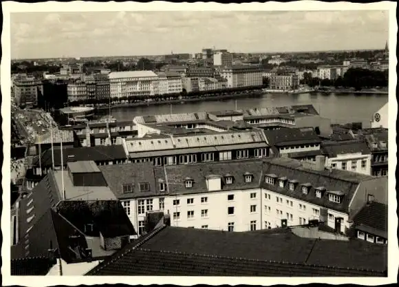 Ak Hamburg Altstadt, Blick von der Petrikirche, Stadt