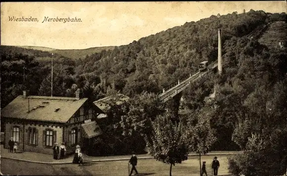 Ak Wiesbaden in Hessen, Nerobergbahn