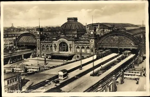 Ak Dresden Altstadt, Hauptbahnhof