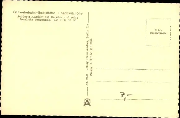 Ak Dresden Loschwitz, Blick von den Loschwitzhöhe auf die Stadt, Schwebebahn