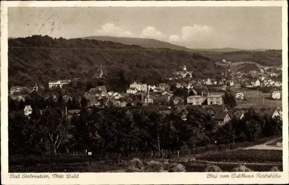 Ak Bad Liebenstein im Thüringer Wald, Blick vom Waldhaus Reichshöhe