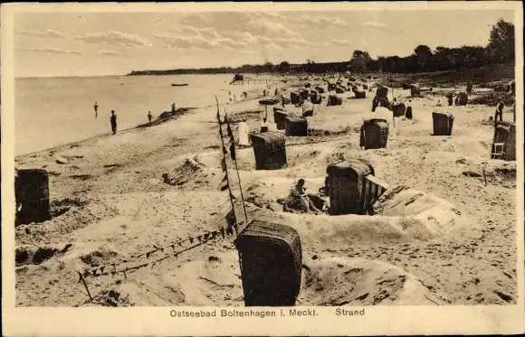 Ak Ostseebad Boltenhagen, Strand, Strandkörbe