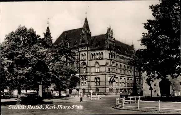 Ak Hansestadt Rostock, Karl-Marx-Platz, Ständehaus