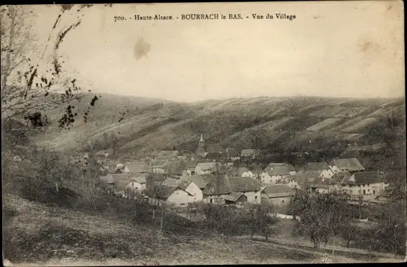 Ak Bourbach le Bas Niederburbach Elsass Haut Rhin, Vue du Village