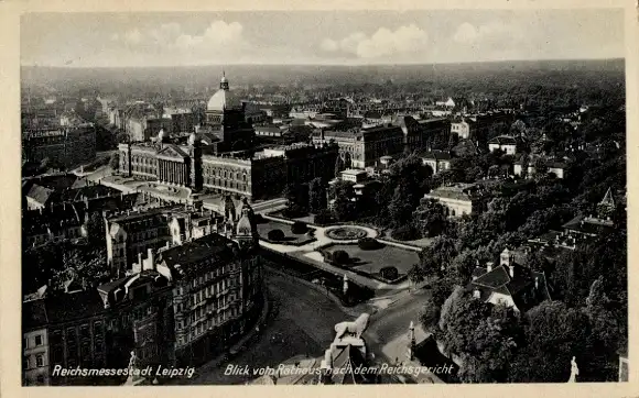 Ak Leipzig in Sachsen, Blick vom Rathaus nach dem Reichsgericht