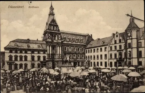 Ak Düsseldorf am Rhein, Rathaus