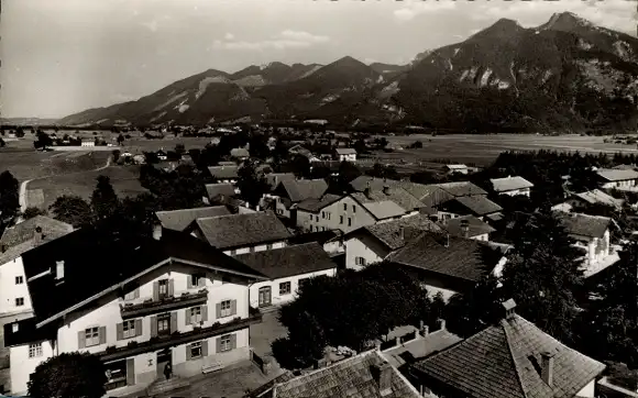 Ak Grassau im Chiemgau, Gasthaus Sperrer, Schnappen, Hochgern, Häuser