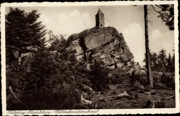 Ak Bad Kötzting im Bayerischen Wald, Riedelstein, Waldschmidtdenkmal