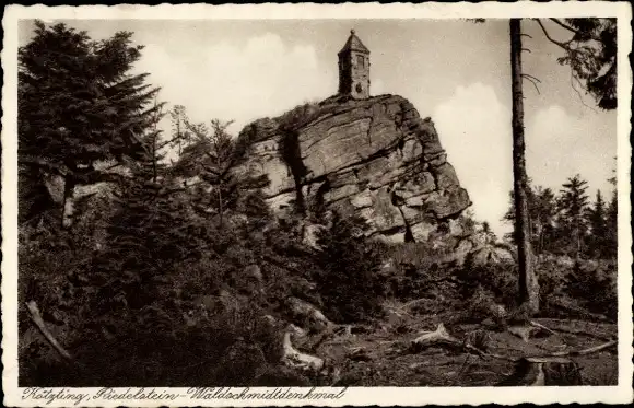 Ak Bad Kötzting im Bayerischen Wald, Riedelstein, Waldschmidtdenkmal