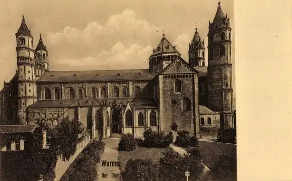Ak Worms am Rhein, Dom