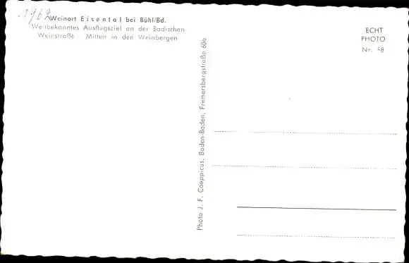 Ak Eisental Bühl in Baden Schwarzwald, Panorama