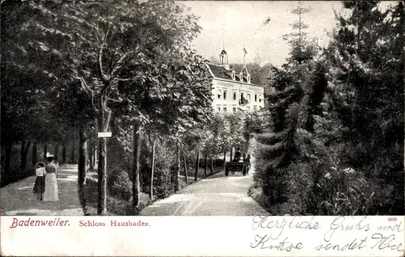 Ak Badenweiler im Schwarzwald, Schloss Hausbaden