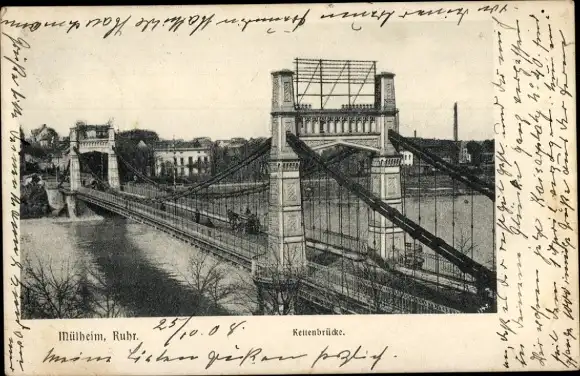 Ak Mülheim an der Ruhr, Kettenbrücke