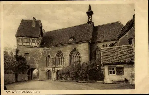 Ak Rothenburg ob der Tauber Mittelfranken, St. Wolfgangskirche