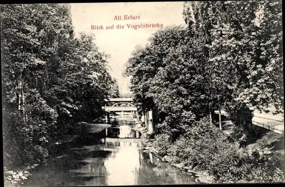 Ak Erfurt in Thüringen, Alt-Erfurt, Vogelsbrücke