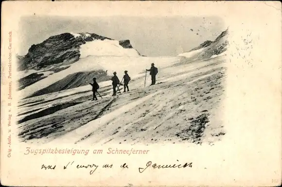 Ak Zugspitze, Zugspitzbesteigung am Schneeferner