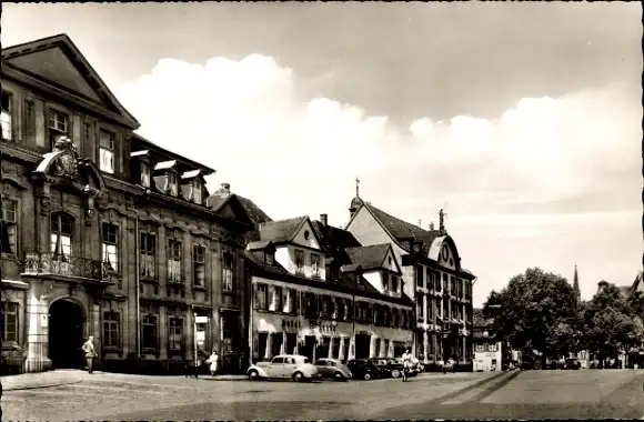 Ak Offenburg in Baden Schwarzwald, Rathaus, Hotel Sonne, Landratsamt