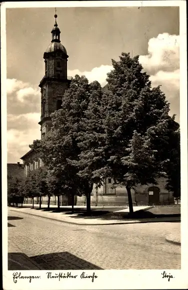 Ak Erlangen in Mittelfranken Bayern, Neustädter Kirche
