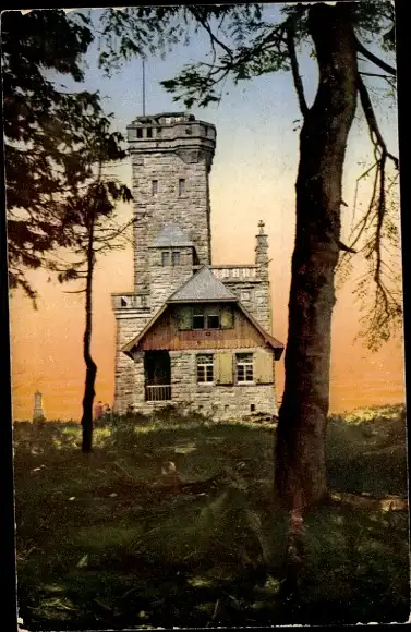 Ak Seebach in Baden Schwarzwald, Hornisgrinde, Turm, 1166 Meter