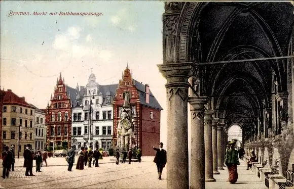Ak Hansestadt Bremen, Markt, Rathauspassage