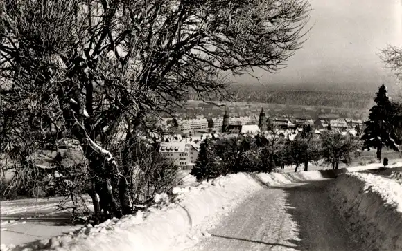 Ak Freudenstadt im Schwarzwald, Blick vom Kienberg, Gesamtansicht, Winter