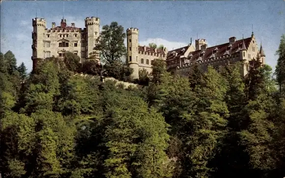 Ak Hohenschwangau Schwangau im Ostallgäu, Schloss Hohenschwangau