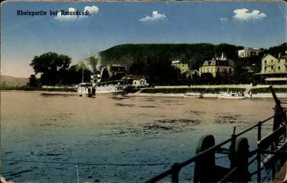 Ak Rolandseck Remagen am Rhein, Rhein, Dampfer