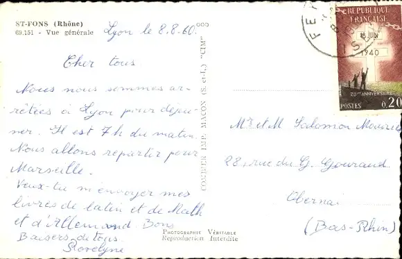 Ak Saint Fons Rhône, Panorama