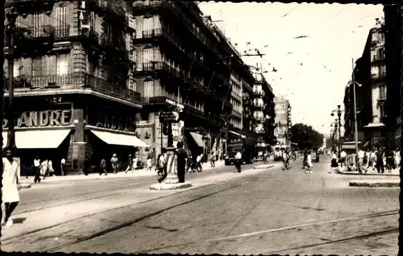 Ak Marseille Bouches du Rhône, Strassenansicht