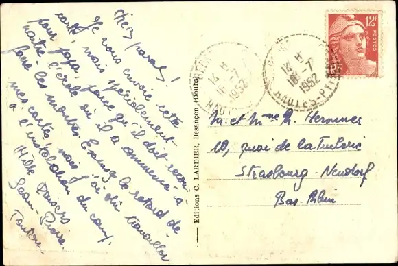 Ak Besançon Doubs, Nationale Uhrmacherschule