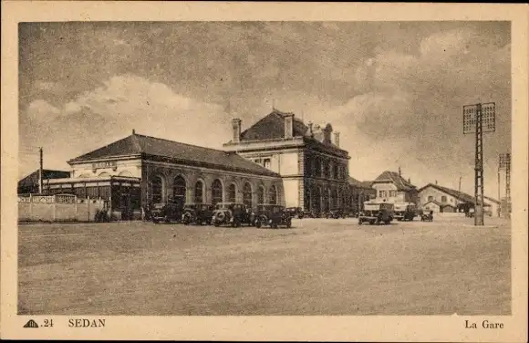 Ak Sedan Ardennes, Bahnhof