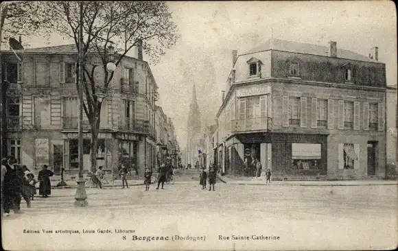 Ak Bergerac Dordogne, Rue Sainte Catherine