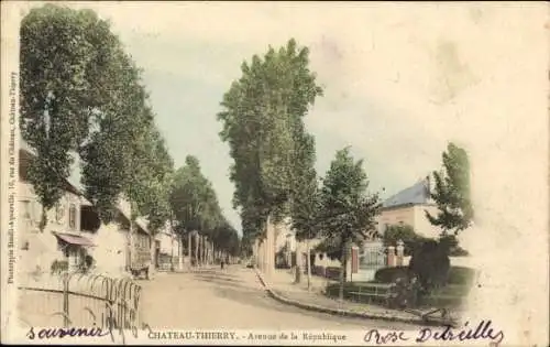 Ak Château Thierry Aisne, Avenue de la Republique