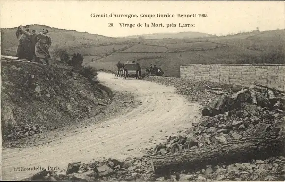 Ak Lastic Cantal, Virage de la Mort, Circuit d'Auvergne, Coupe Gordon Bennett 1905
