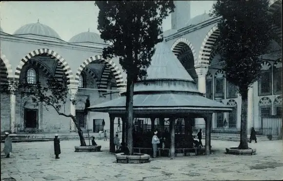 Ak Konstantinopel Istanbul Türkei, Moschee Mehmed der Eroberer, Fatih Moschee, Innenhof
