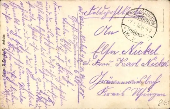 Ak Großauheim Hanau, Gesamtansicht, Kirche