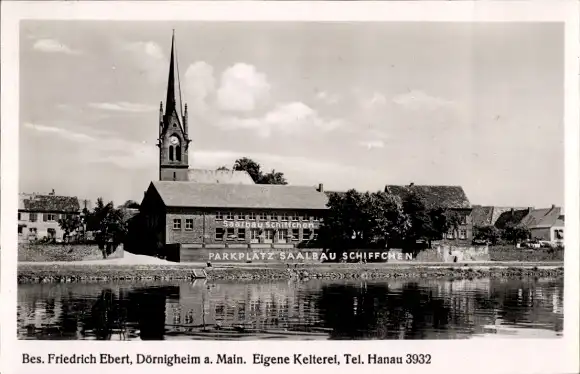 Ak Dörnigheim Maintal, Saalbau Schiffchen, Bes. Friedrich Ebert