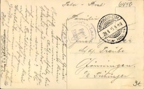 Ak Großauheim Hanau, Gesamtansicht, Kirche