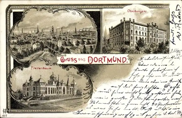 Litho Dortmund im Ruhrgebiet, Fredenbaum, Oberbergamt