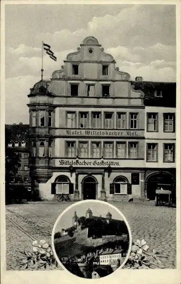 Ak Würzburg am Main Unterfranken, Hotel Wittelsbacher Hof
