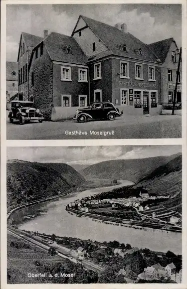 Ak Oberfell an der Mosel, Gasthaus Moselgruß