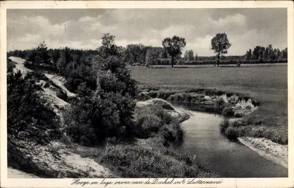 Ak De Lutte Overijssel, Lutterzand, Hooge en lage oever van de Dinkel