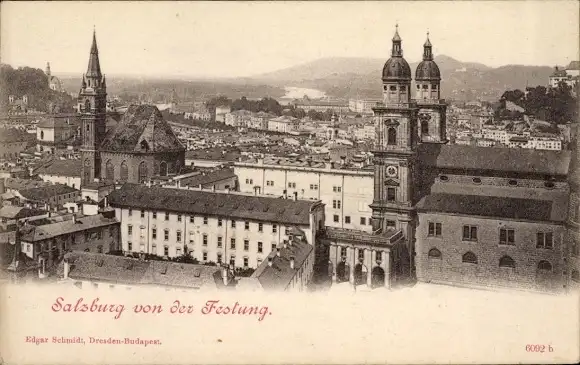 Ak Salzburg in Österreich, Panorama, Festung