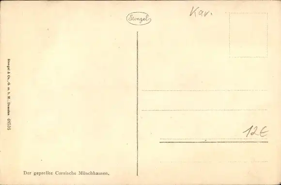 Künstler Ak Der geprellte Corsische Münchhausen, Napoleon