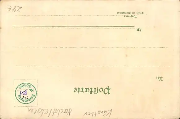 Litho Mitternachtsleben, Straßenszene bei Nacht