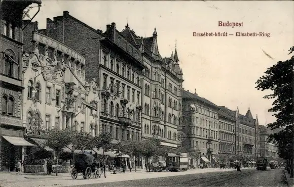 Ak Budapest Ungarn, Elisabeth Ring