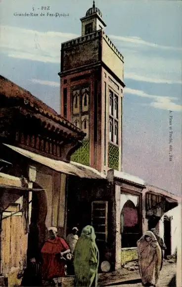 Ak Fès Fez Marokko, Grande Rue